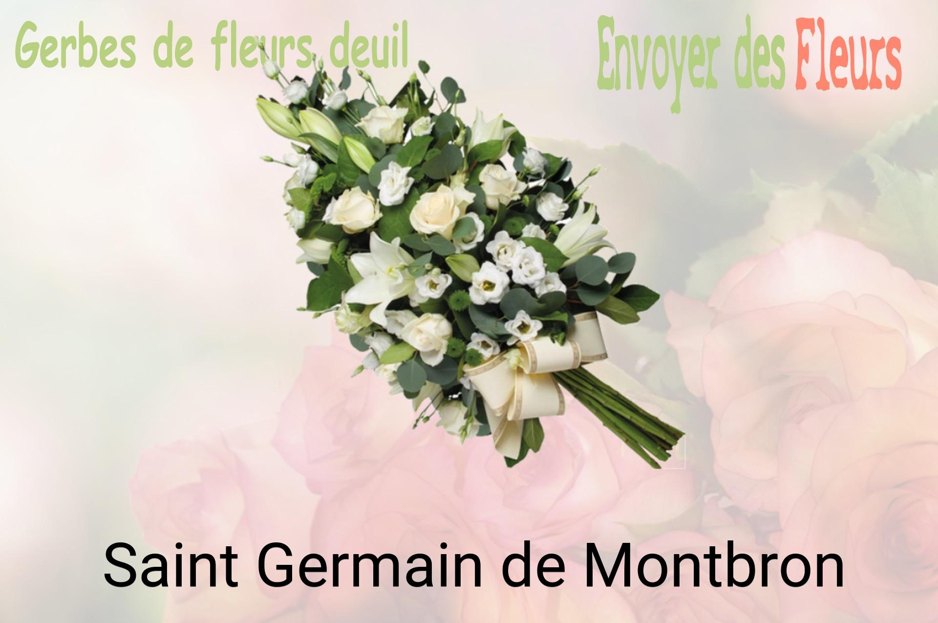 Gerbe de fleurs de deuil livrée à Saint-Germain-de-Montbron